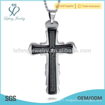 Cheap stainless steel modern gothic cross pendant for man